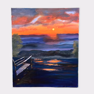 Lasse Kronér – On the Roof, olja på duk, 55 × 46 cm