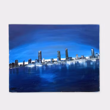 Lasse Kronér – In a New York Minute, olja på duk, 40 × 30 cm