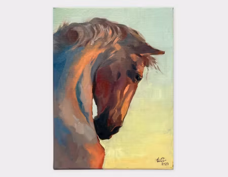 "Chico", Olja på duk av Elin Östberg, 30x40 cm