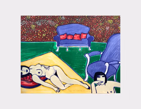 "Väntan" Litografi av Corneille, 65,5x49,5 cm