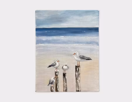 Lasse Kronér – Triple & Touch, olja på duk, 27 × 35 cm