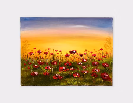 Stjärnorna på slottet I, Olja på duk av Lasse Kronér, 40x30 cm