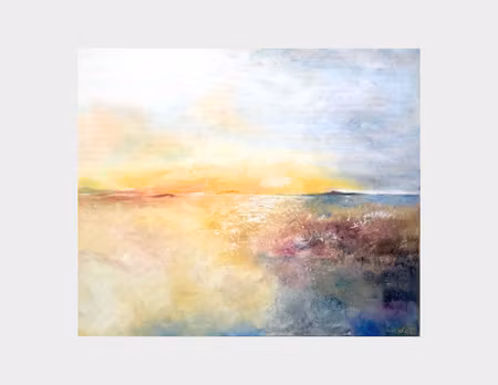 'A magical night', olja på duk av Lo Fehrling, 124x104 cm