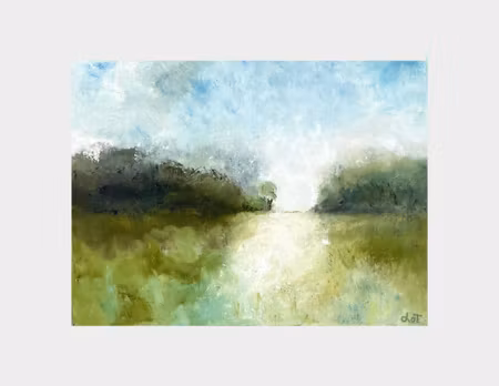 'Guiding Light', Olja på duk av Lo Fehrling, 84x64 cm