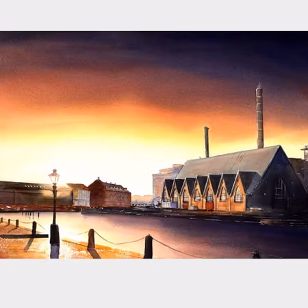 Kalle Nilsson – Feskekörka, akvarell, 93 x 73 cm