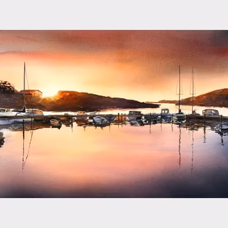 Kalle Nilsson – Brännö, akvarell, 93 x 73 cm