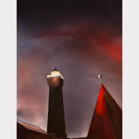 Kalle Nilsson – Vinga, akvarell, 93 × 123 cm