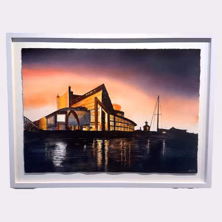 Kalle Nilsson – Operan, akvarell, 123 × 93 cm