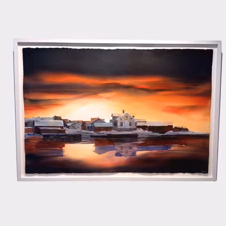 Kalle Nilsson – Käringön, akvarell, 165 x 115 cm