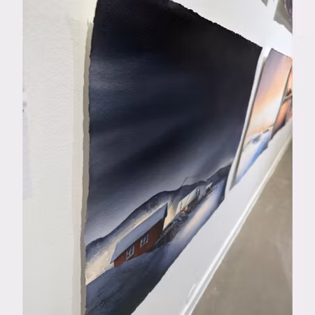 Kalle Nilsson – Hamburgö, akvarell, 93 x 73 cm