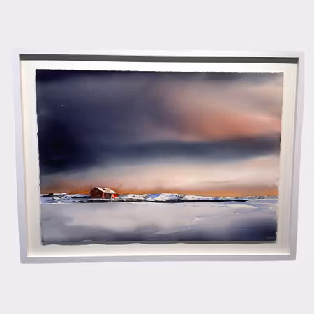 Kalle Nilsson – Norra Bohuslän, akvarell, 123 × 93 cm