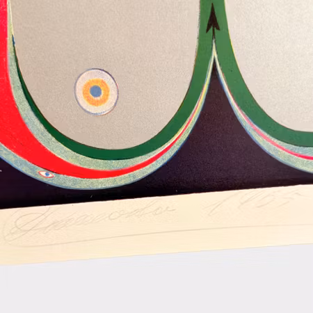 Friedrich Schröder Sonnenstern, Das Mondkulturschandmal, färglitografi, 54 x 76 cm, 52/99