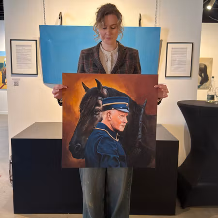 Elin Östberg - Mannen med hästen, fine art print, 50 × 70 cm