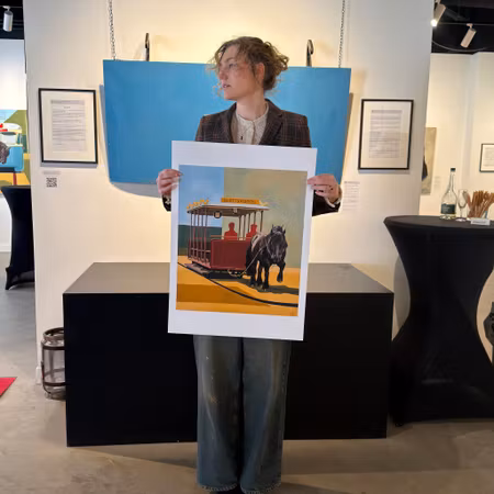 Elin Östberg - Hästspårvagnen, fine art print, 50 × 70 cm