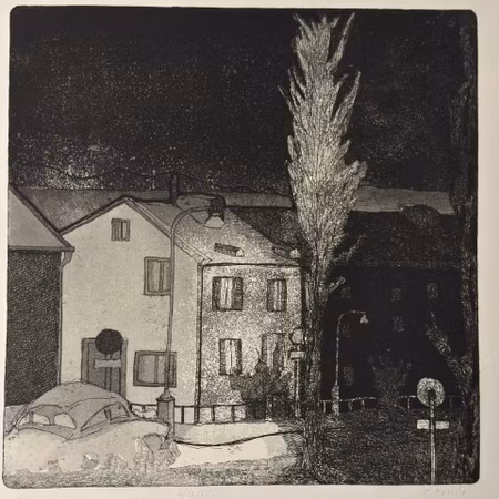 Björn Fernlo | "Ljuset" | Etsning | 42×42 cm | Bildyta 32×32 cm | 1/10