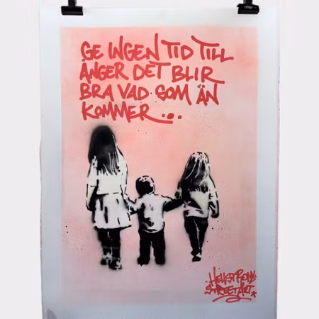 Hellstrom Street Art · Ge ingen tid till ånger