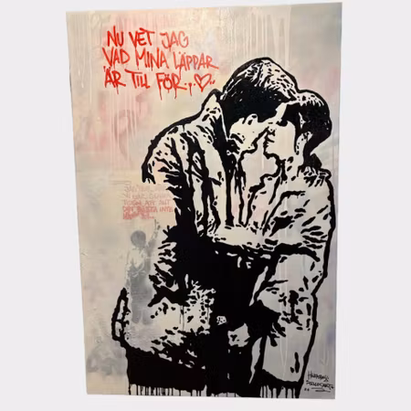 Hellstrom Street Art · Nu vet jag vad mina läppar är till för