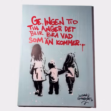 Hellstrom Street Art · Ge ingen tid till ånger