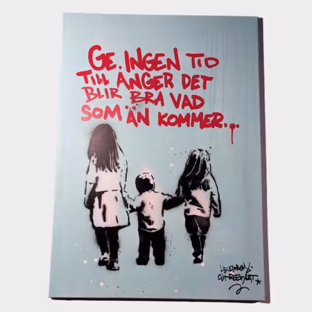 Hellstrom Street Art · Ge ingen tid till ånger