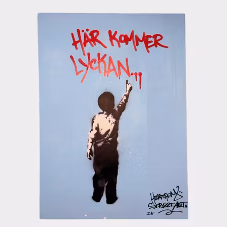 Hellstrom Street Art · Här kommer lyckan