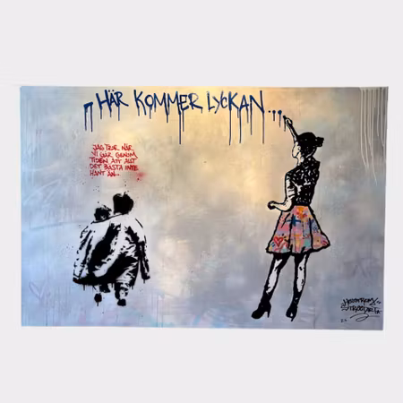 Hellstrom Street Art · Här kommer lyckan