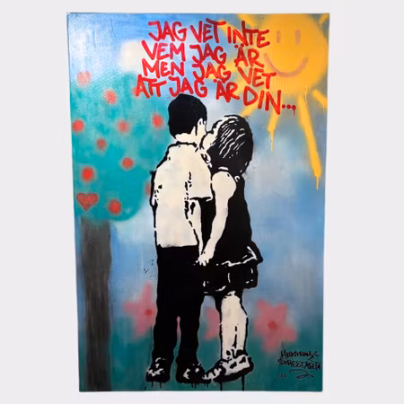 Hellstrom Street Art · Jag vet inte vem jag är men jag vet att jag är din