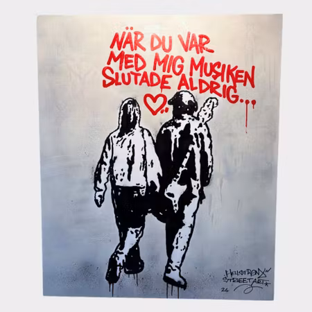 Hellstrom Street Art · När du var med mig musiken slutade aldrig