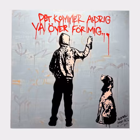 Hellstrom Street Art · Det kommer aldrig va över för mig