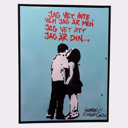 Hellstrom Street Art · Jag vet inte vem jag är men jag vet att jag är din