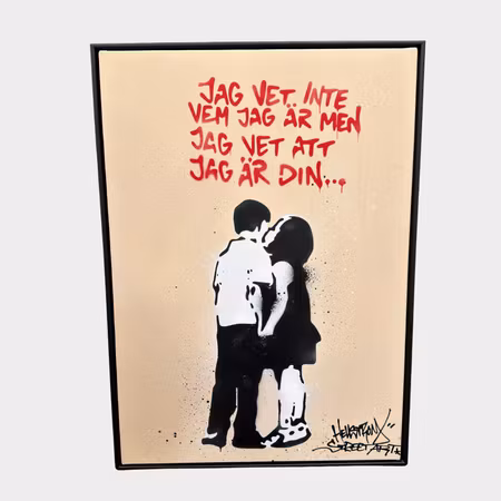 Hellstrom Street Art · Jag vet inte vem jag är men jag vet att jag är din