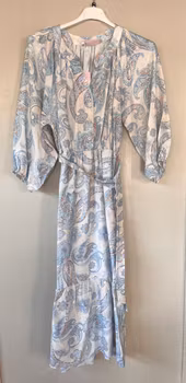 Paisley dress blå