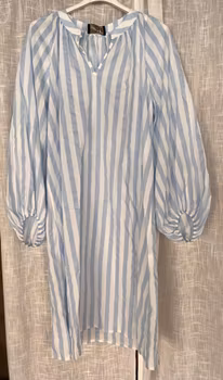 Stripe dress blå