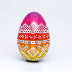 Påskägg Marius - Lila-Gul 15cm
