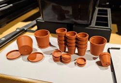 Kruka Terracotta med fat storlek Golv