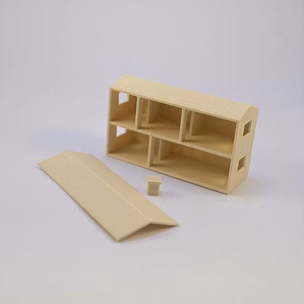 Mini Dockskåp Låda Beige 1:12