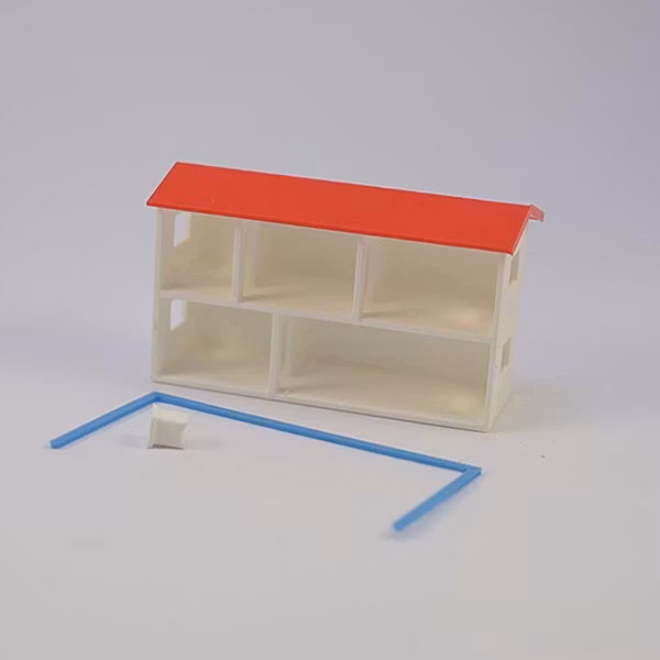 Mini Dockskåp Låda med Blå list 1:12