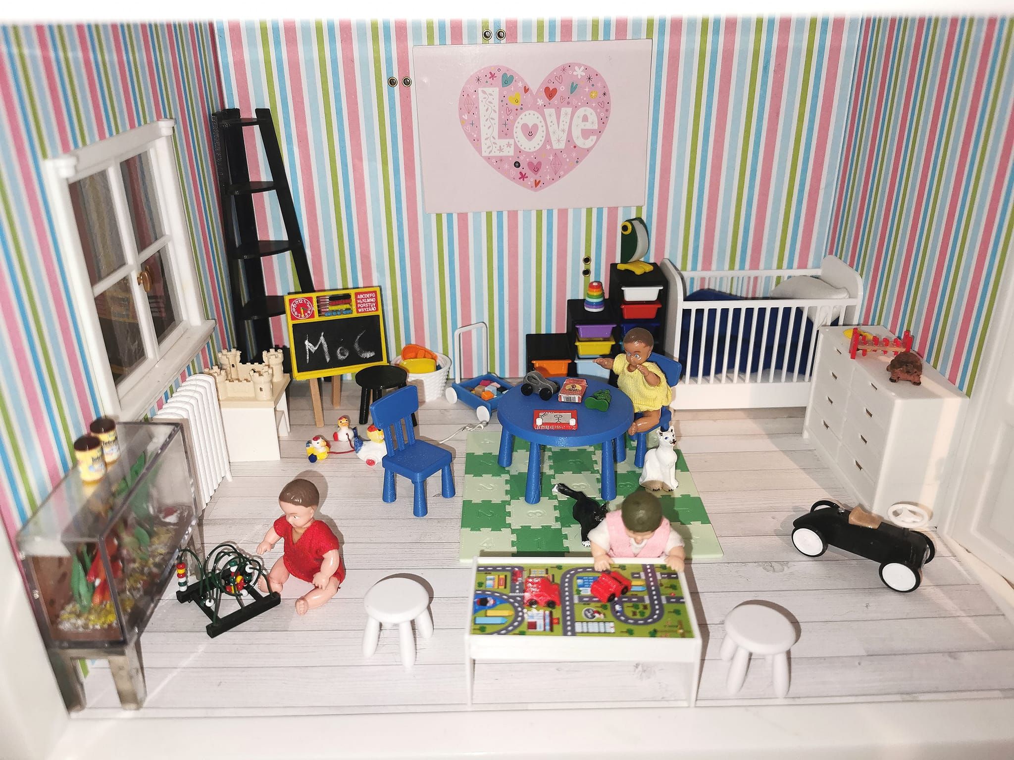 Lekbord med bilvägar på 1:18