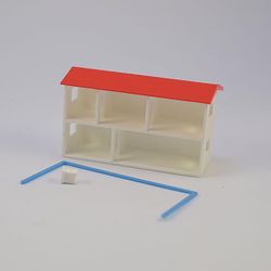 Mini Dockskåp Låda med Blå list