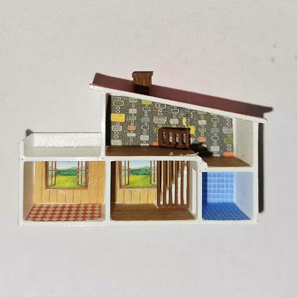 Vårt Mini Terrasshus 2024 och med mall 1:18