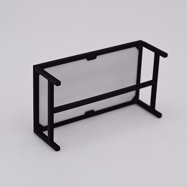 Soffbord svart med teaky skiva 1:18