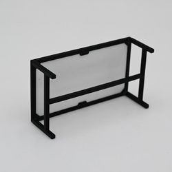 Soffbord svart med teaky skiva 1:18