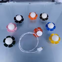 Lampa Blommig med sladd