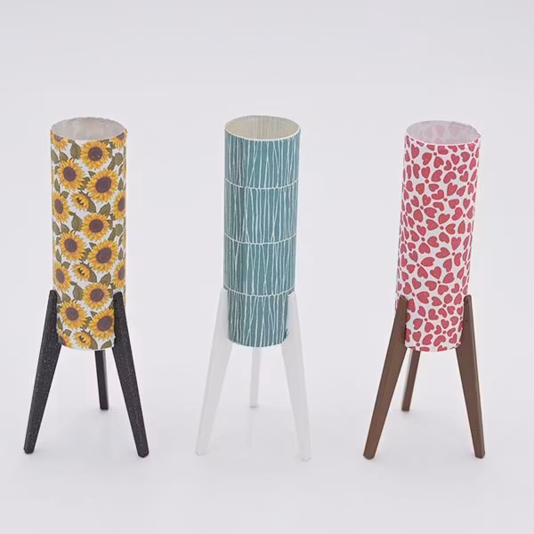 Lampa Raket Transparant för papper Gör själv ej el 1:12