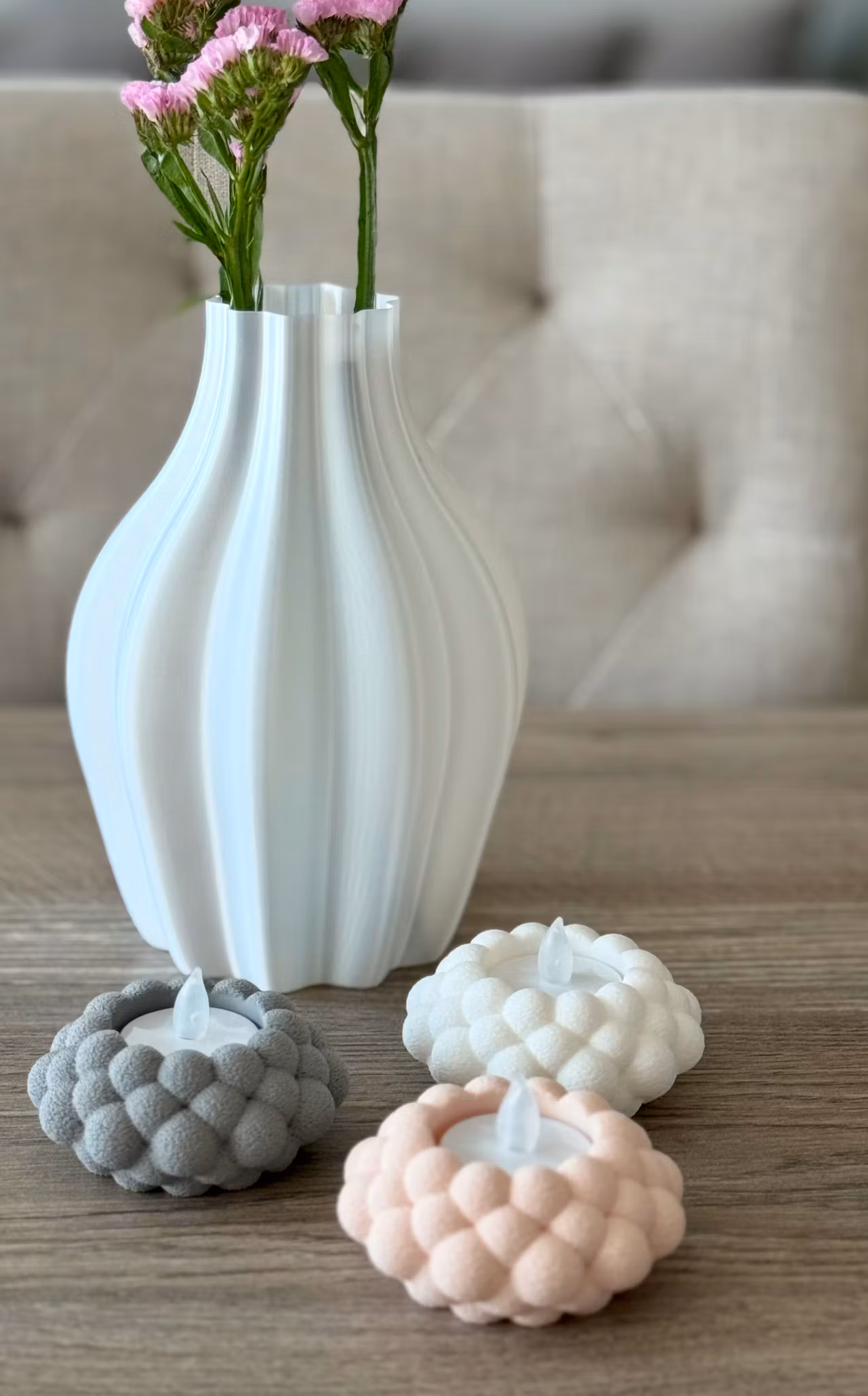 Bubble Ljushållare för LED-värmeljus