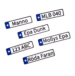 Personlig Nyckelring – Registreringsskylt med eget namn eller egen text