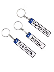 Personlig Nyckelring – Registreringsskylt med eget namn eller egen text