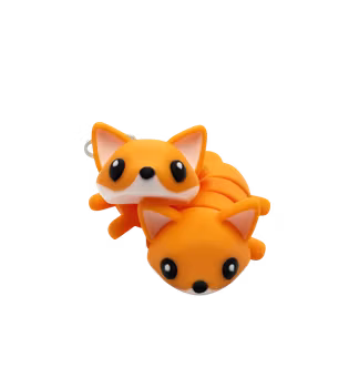 Söt flexi räv - Nyckelring