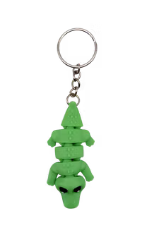 Söt flexi krokodil - Nyckelring