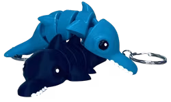 Söt flexi svärdfisk - Nyckelring