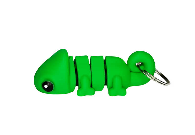 Söt flexi kameleont - Nyckelring